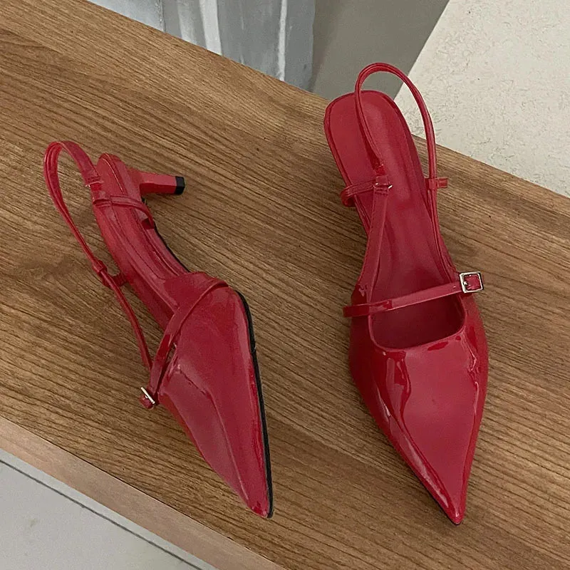 Pointed Toe Thin Heels Pump Shoes