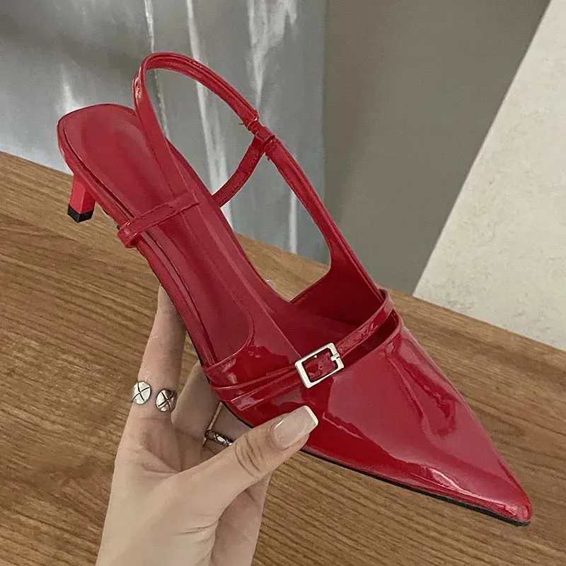 Pointed Toe Thin Heels Pump Shoes
