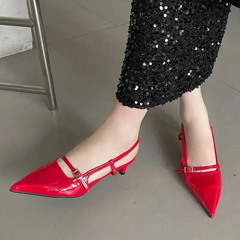 Pointed Toe Thin Heels Pump Shoes
