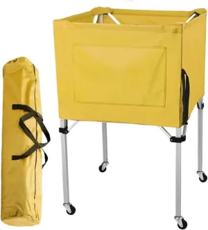 Portable Aluminium Alloy Ball Cart Removable Basketball Hopper Soccer Volleyball Storage Basket Foldable Cart