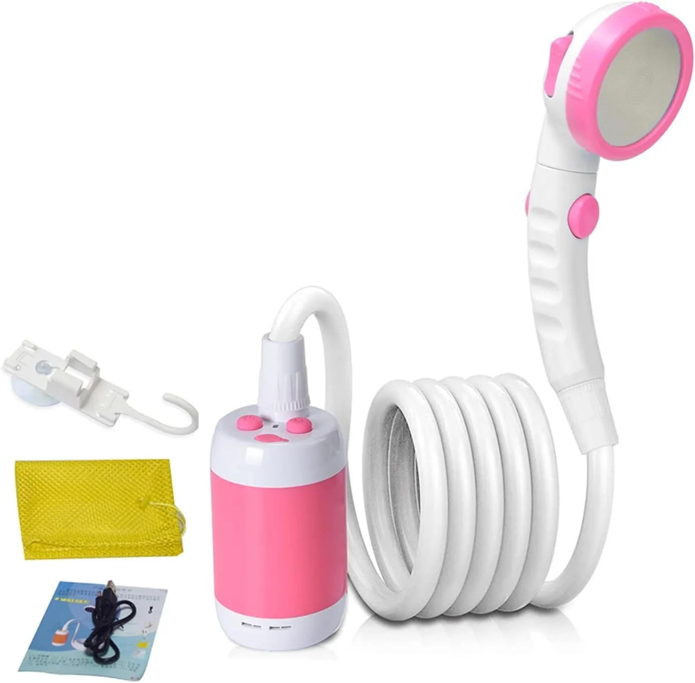 Portable outdoor shower pump rechargeable battery portable shower for camping camp suitable electric showerhead for hiking campsites