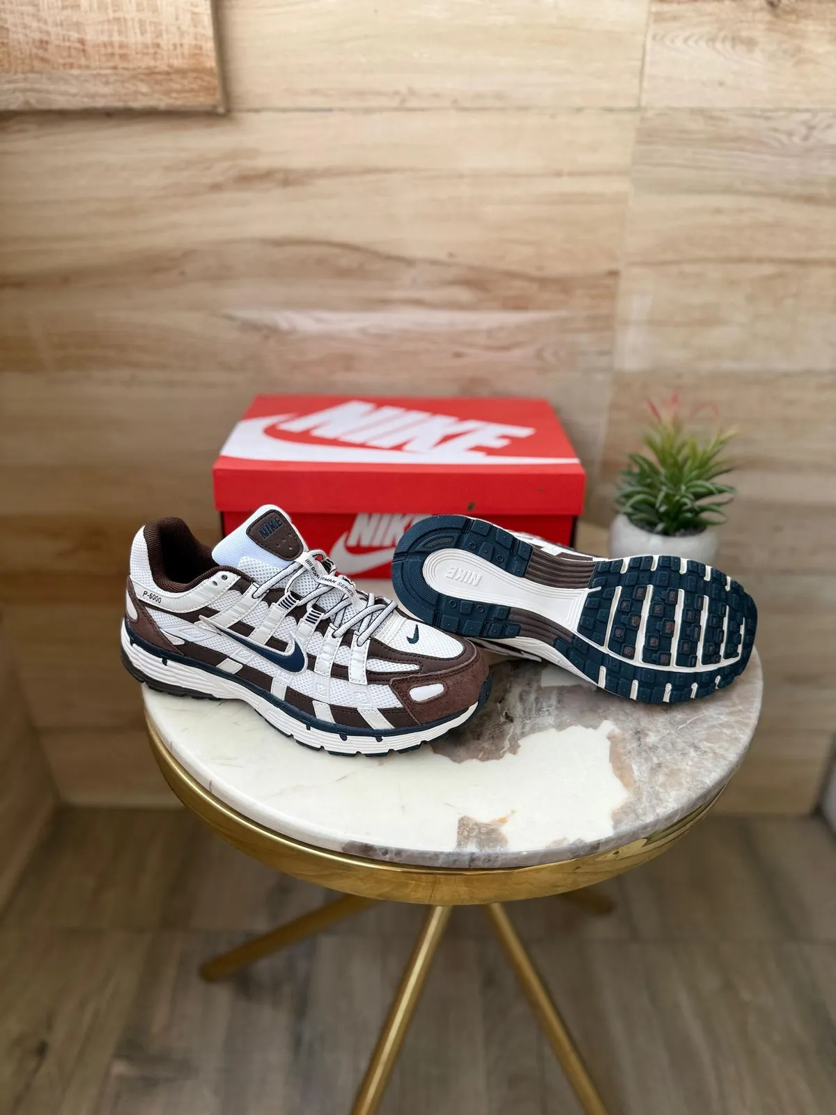 Premium finish P-6000 BROWN TRAINER Highly praised NIKE