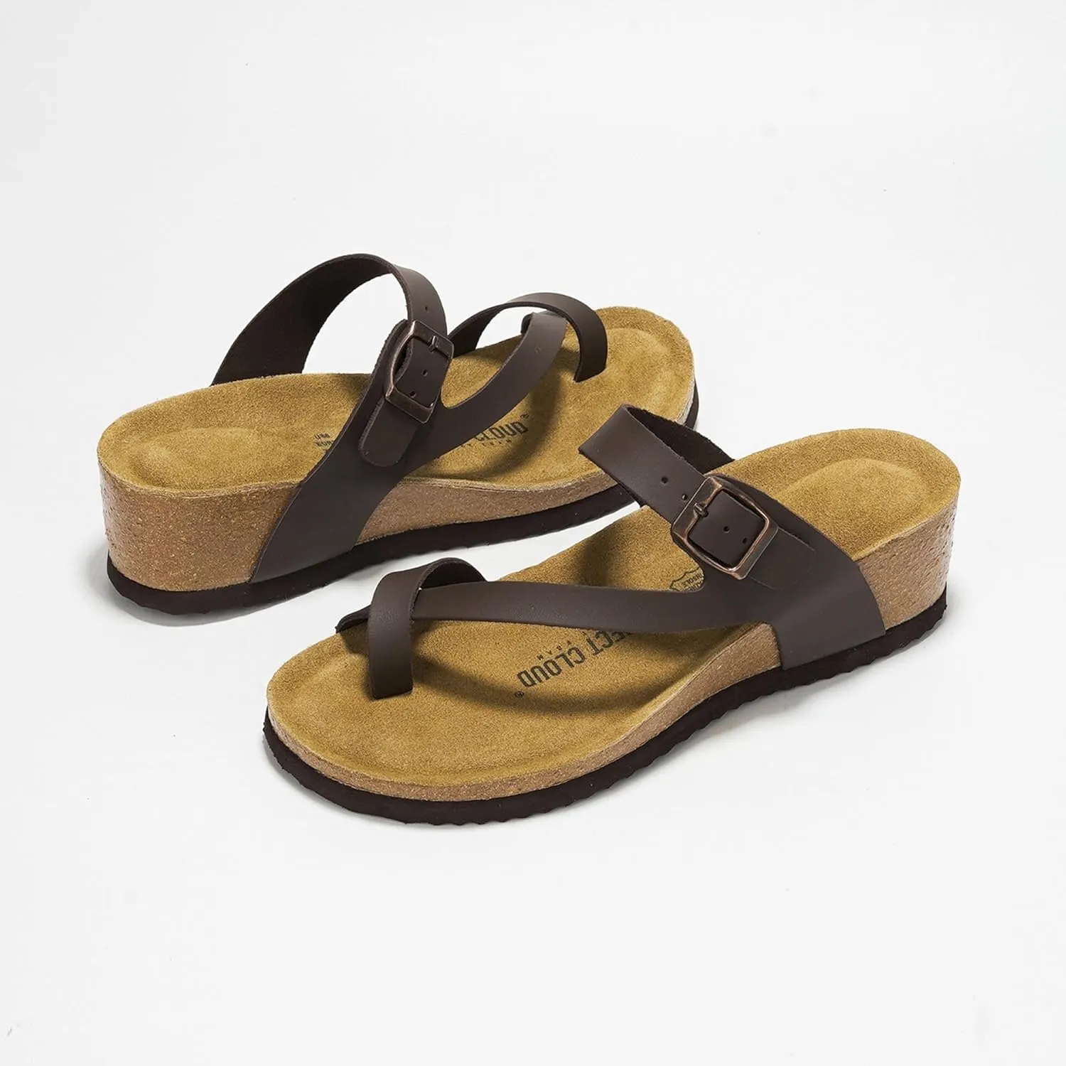Project Cloud Genuine Leather Womens Sandals Wedge - Wedge Sandals & Slippers - Memory Foam Women Footwear Beach Essentials, Non-Slip Sandals for Women 2025