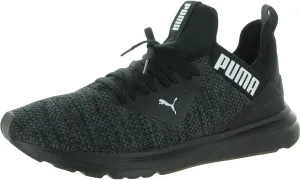 PUMA Mens Enzo Beta Woven V2 Lace Up Sneakers Shoes Casual - Black