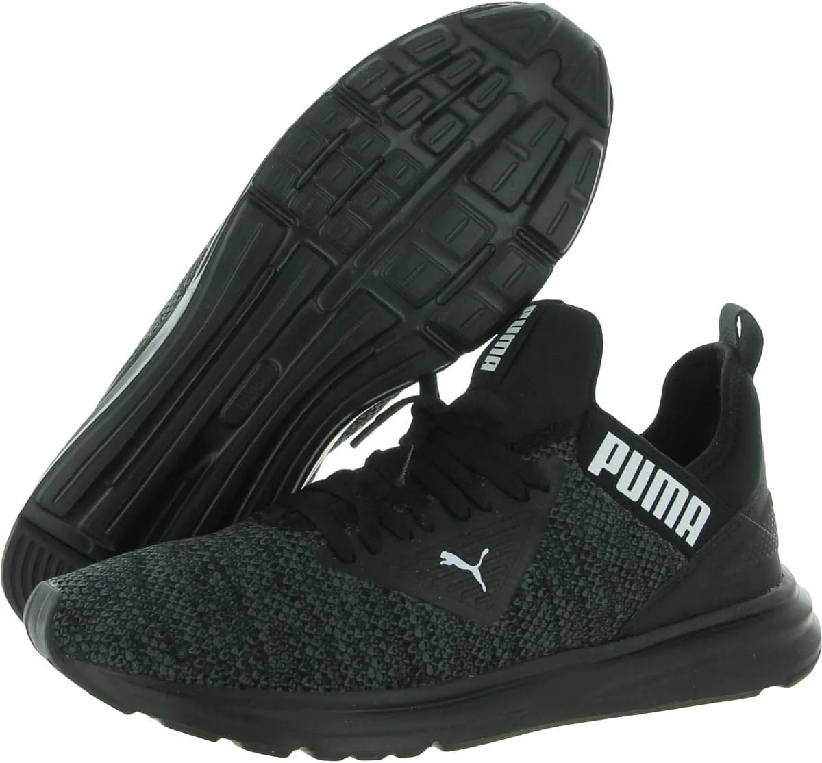 PUMA Mens Enzo Beta Woven V2 Lace Up Sneakers Shoes Casual - Black