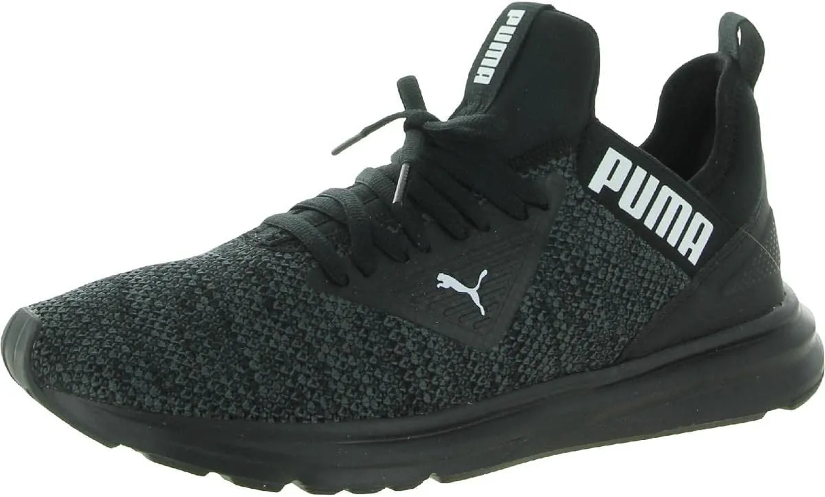 PUMA Mens Enzo Beta Woven V2 Lace Up Sneakers Shoes Casual - Black