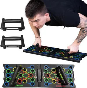Push Up Board 9 in 1 Multi-function Foldable Push Up Bar Exercise Training Equipment for Home Workout Push Up Stand Portable Home Gym Workout Equipment