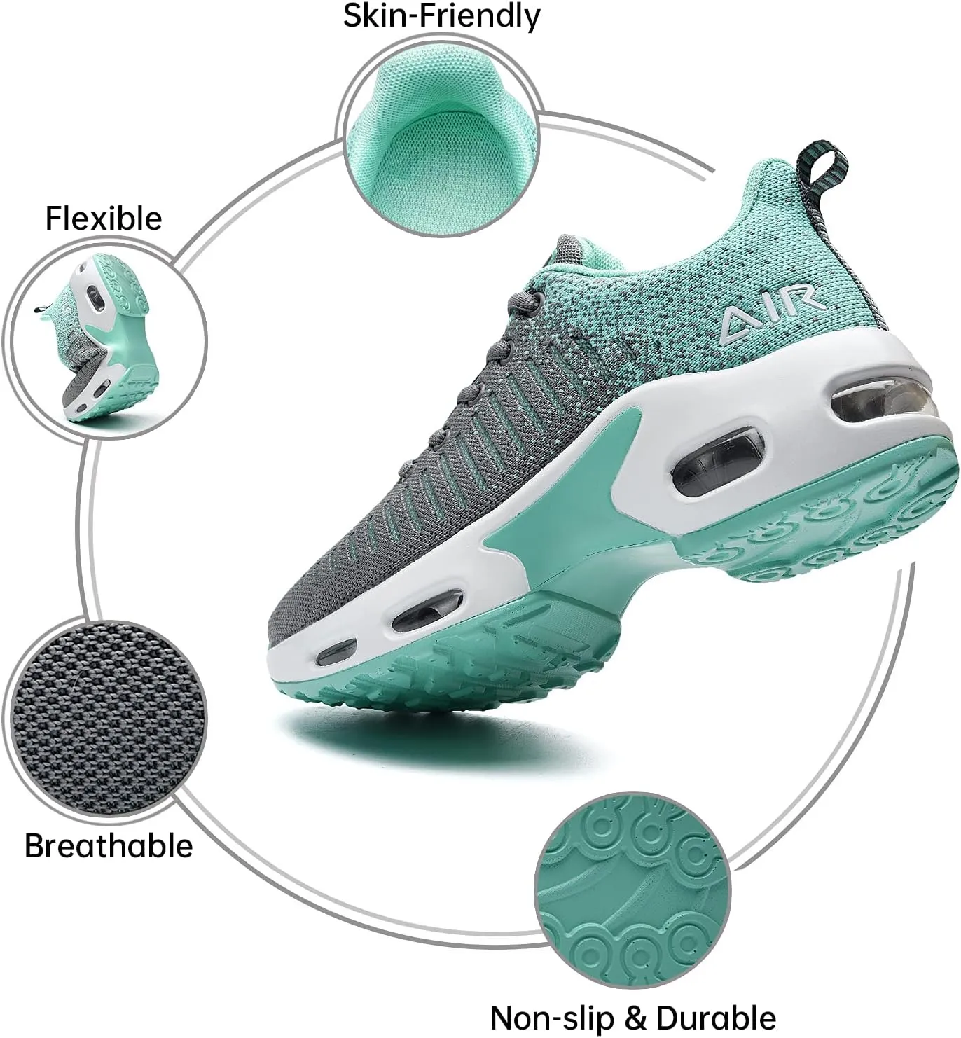 QAUPPE Womens Fashion Lightweight Sports Walking Sneakers Breathable Gym Jogging Running Tennis Shoes US 5.5-11 B(M)…