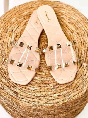 Qupid Clear Spike Sandal