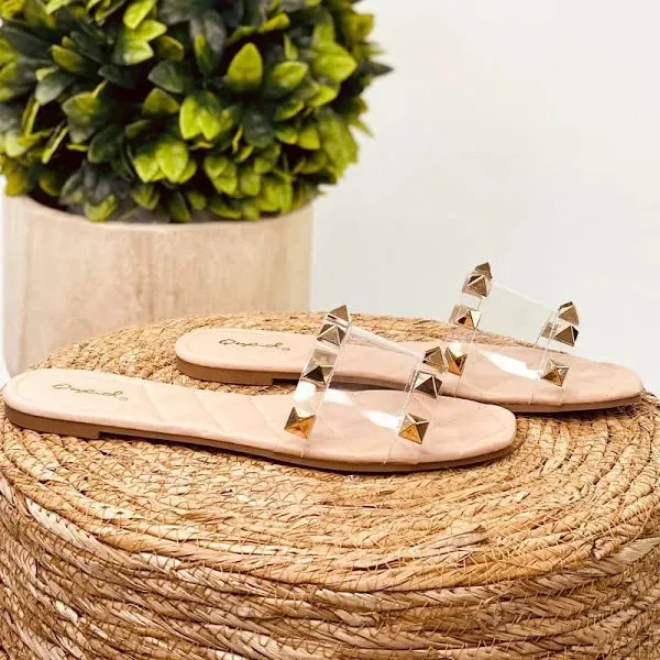 Qupid Clear Spike Sandal
