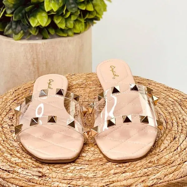 Qupid Clear Spike Sandal