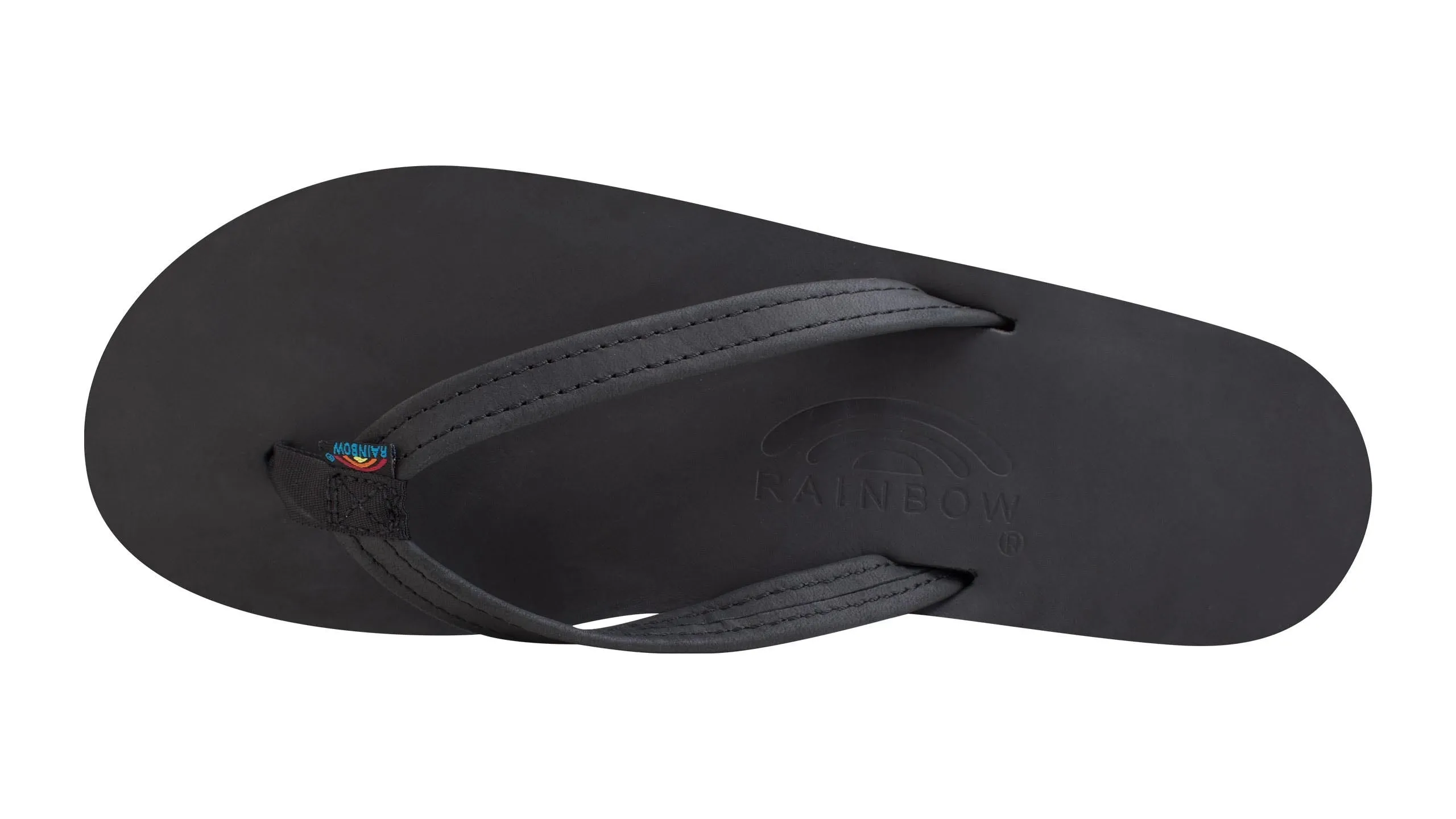 Rainbow Single Layer 1/2" Strap Sandal-Classic Black
