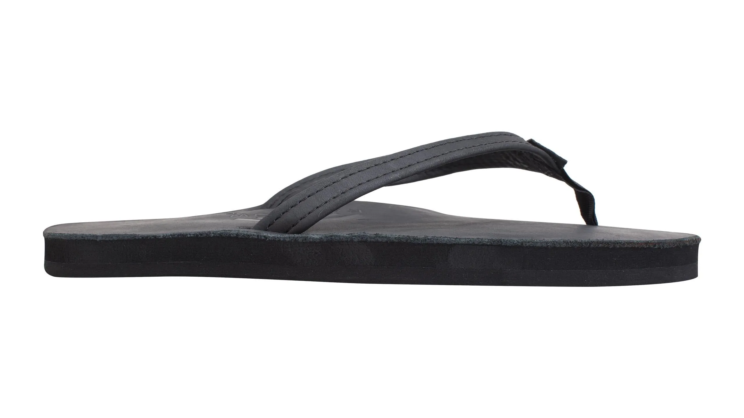 Rainbow Single Layer 1/2" Strap Sandal-Classic Black