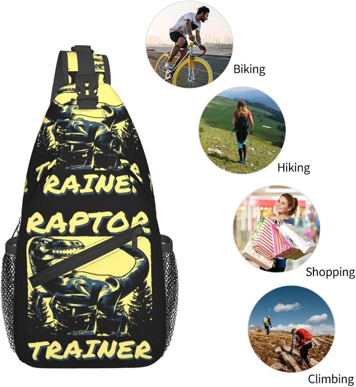 Raptor Trainer Chest Sling Bag Crossbody Shoulder Backpack Bag Gym Cycling Travel Hiking Daypack Cross Bag