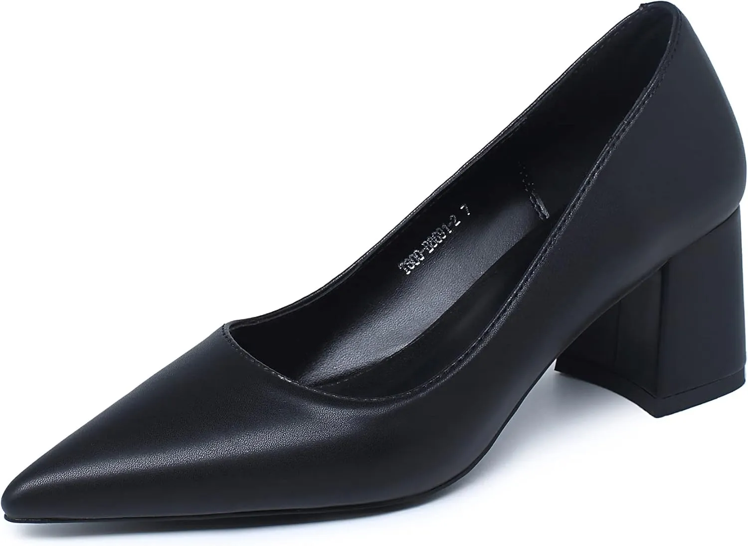 Reitoye Women's Chunky Heel Pumps Closed Toe Dress Pump Heels