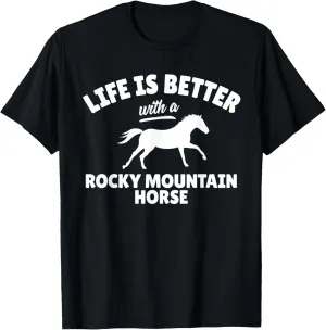 Rocky Mountain Horse Rider T-Shirt Equestrian Riding Gift T-Shirt
