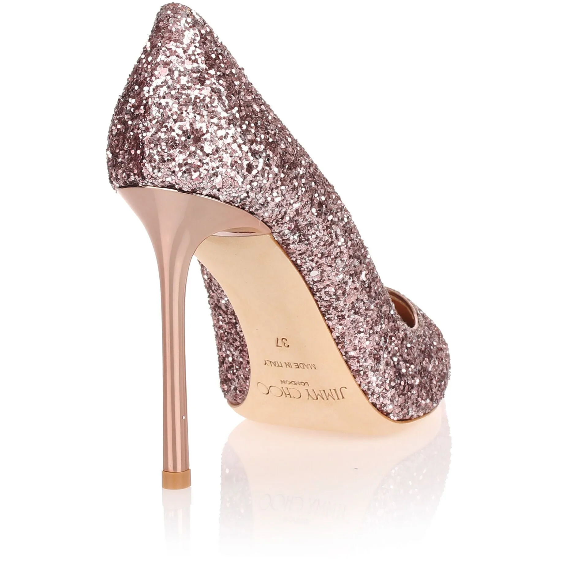 Romy 100 pink glitter pump
