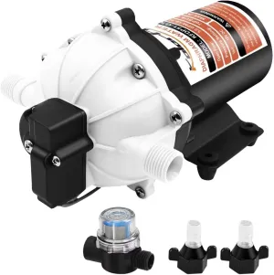 RV Water Pump 7.0GPM 70PSI Self-Priming Water Pump,12V Water Transfer Pump With Pressure Switch And Strainer For Rv Marine Yacht Lawn Garden