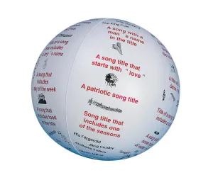 S&S Worldwide Toss 'n Talk-About Ball, Music. Beach Ball Style Ball,16" Inflated Dia.Conversation Starting Ball that Encourages Sharing – Memories, Opinions, and Laughter. Includes Activity Guide.