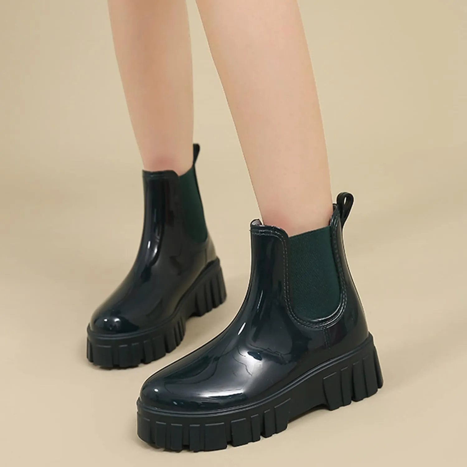 Sandals for Womens Garden Water Boots Unisex Rain Outdoor Ribber Yard Long Shoes Footwear