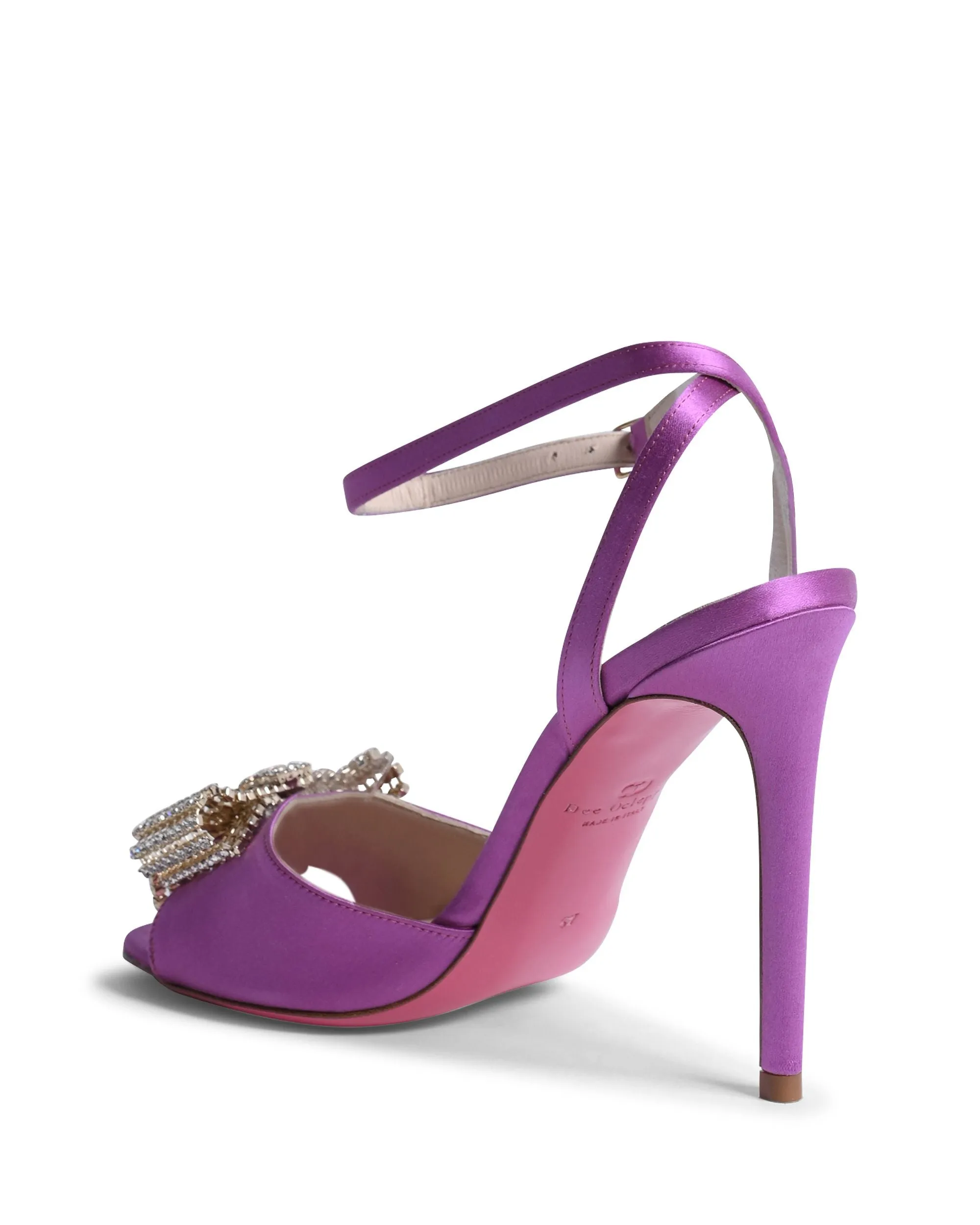 Satin Bow Sandal - Purple