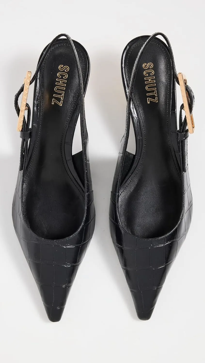 SCHUTZ Women's Lana Croco Slingback Pumps