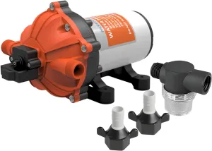 SEAFLO 51 Series Heavy-Duty Water Pressure Pump – 5.5 GPM, 60 PSI, 24V DC, 1/2" MNPT Ports - NSF, UL, CSA & IAPMO CERTIFIED FOR SAFETY - Self-Priming, 5-Chamber Diaphragm, Marine RV – 4-Year Warranty