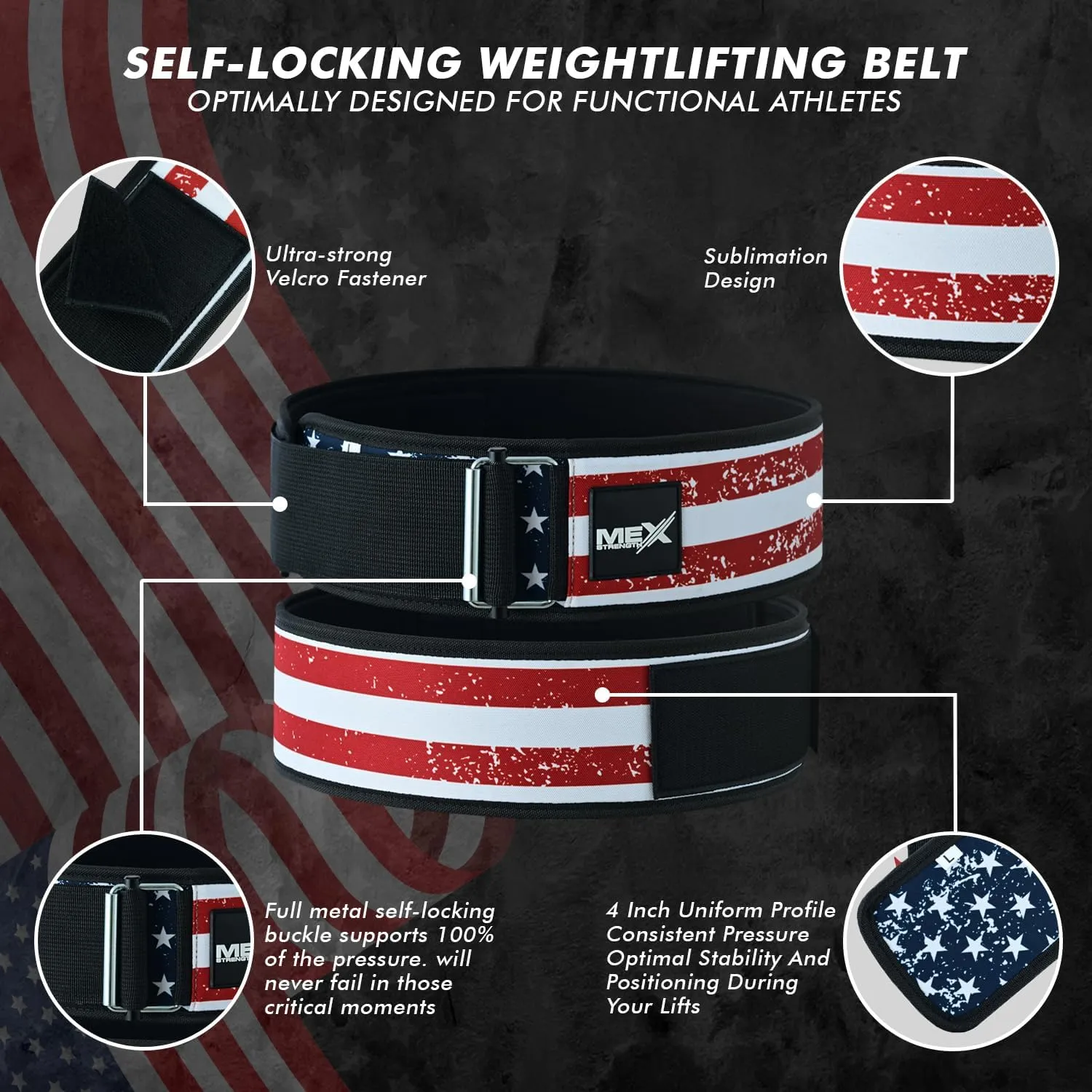 Self Locking Neoprene Gym Weight Lifting Belts for Men Women, Lumbar Support Stability, Adjustable Design, Fit Straps, Deadlifts, Training, Bodybuilding