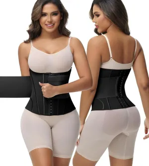 SHAPSHE Waist Trainer for Women Tummy Control Waist Cincher Workout Corset Shapewear Body Shaper With Hooks