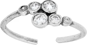 Silpada 'Passing Ships' Cubic Zirconia Toe Ring in Sterling Silver