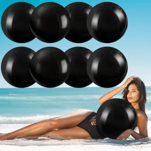 Sinmoe 8 Pieces Inflatable Beach Balls Decorations Solid Swimming Pool Ball for Summer Beach, Pool and Party Favor