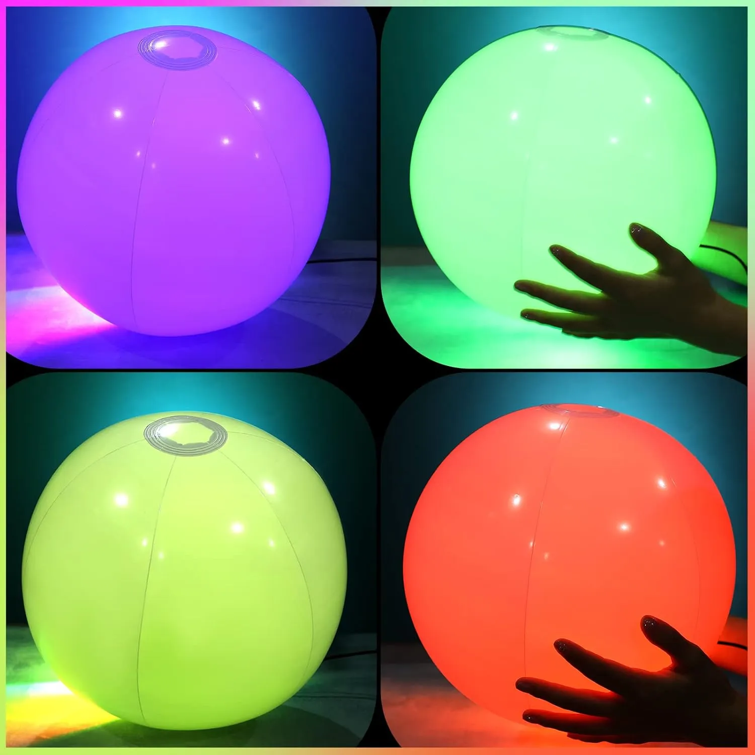 Sinmoe 8 Pieces Inflatable Beach Balls Decorations Solid Swimming Pool Ball for Summer Beach, Pool and Party Favor