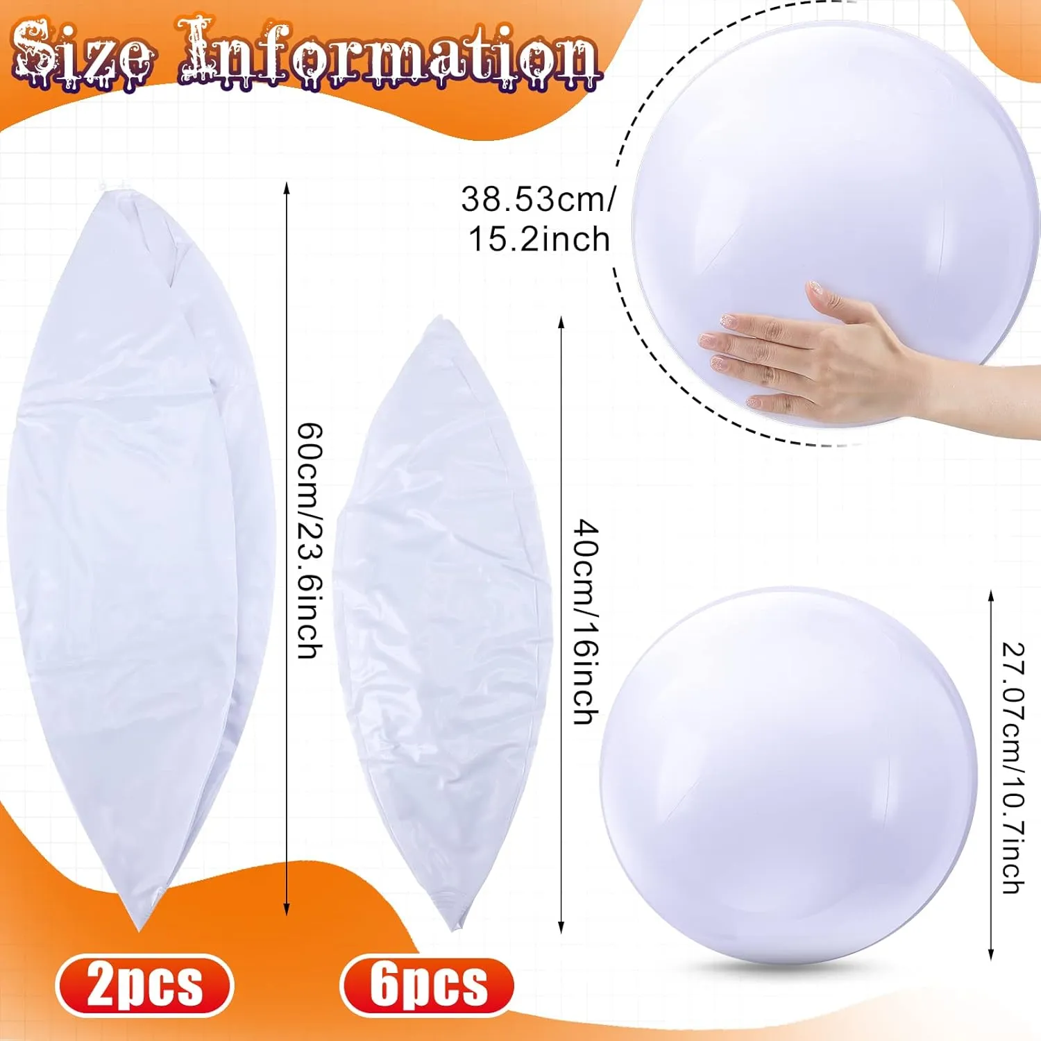 Sinmoe 8 Pieces Inflatable Beach Balls Decorations Solid Swimming Pool Ball for Summer Beach, Pool and Party Favor