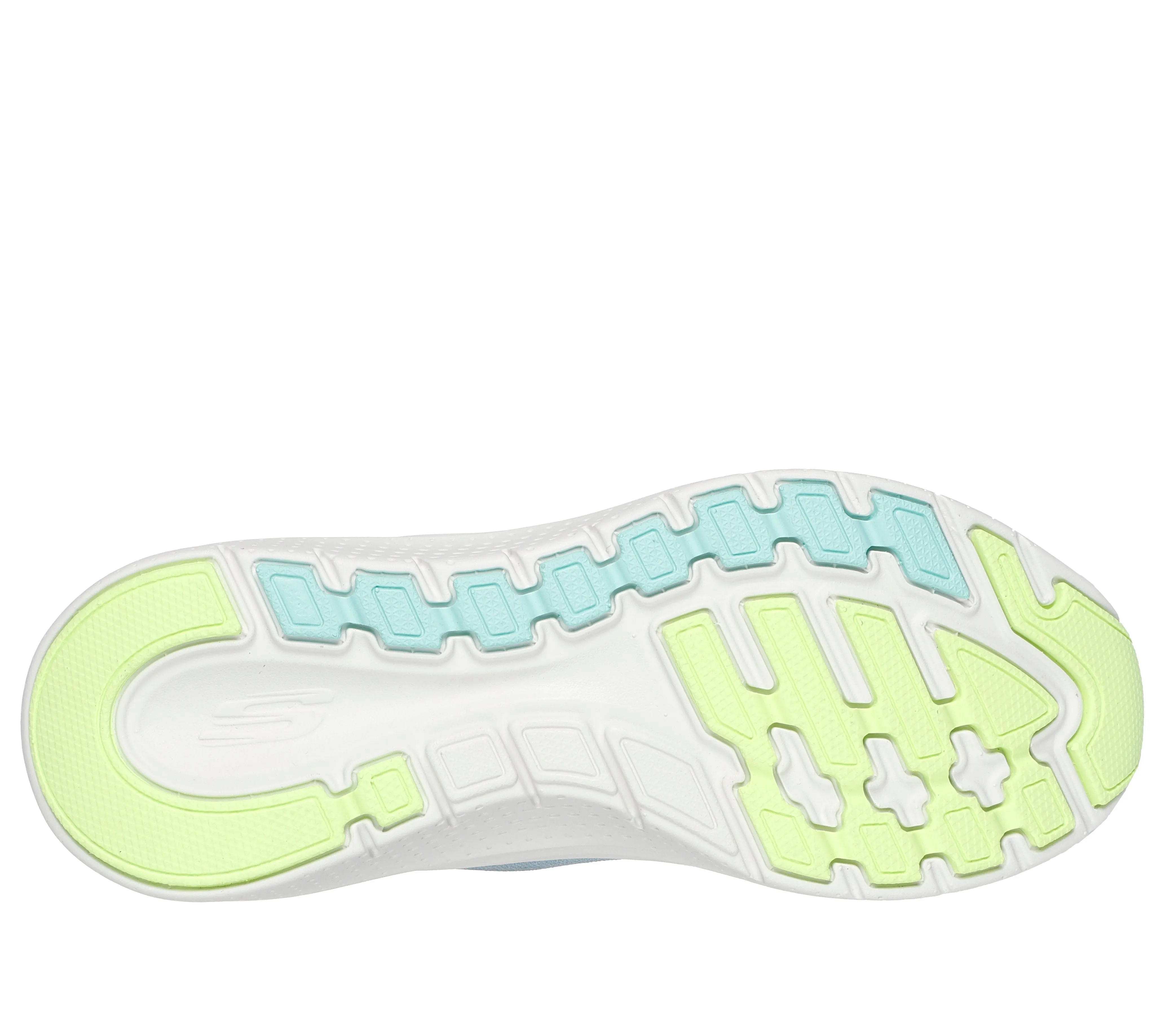Skechers Arch Fit Easy Chic Womens Blue Lime Trainer