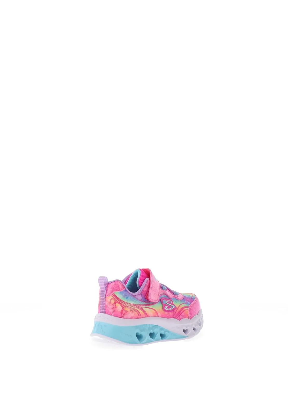Skechers Girls Flutter Heart Lights Groovy Swirl Trainer, Hot Pink