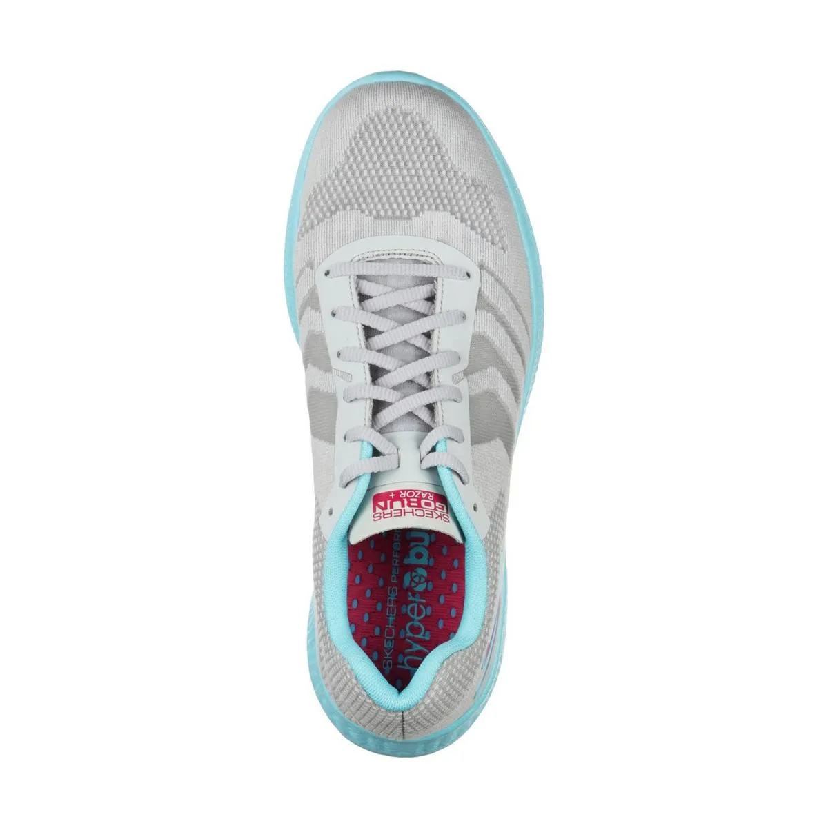 Skechers Performance Go Run Razor   Sports Shoes Grey/Aqua/Pink