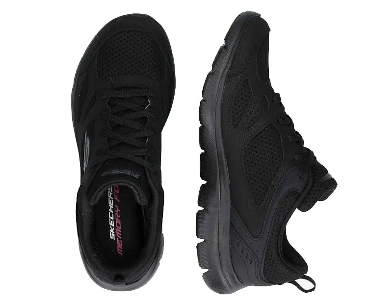 Skechers Women's Lace Up Low-Top Sneakers Skech-Flex Memory Foam Insole