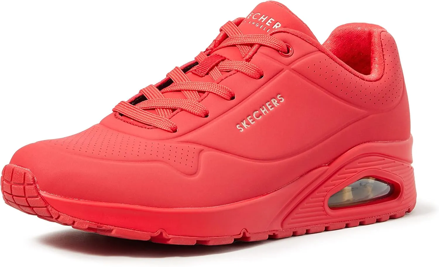 Skechers Women's Uno-Stand on Air Sneaker, Red, 8.5 Wide
