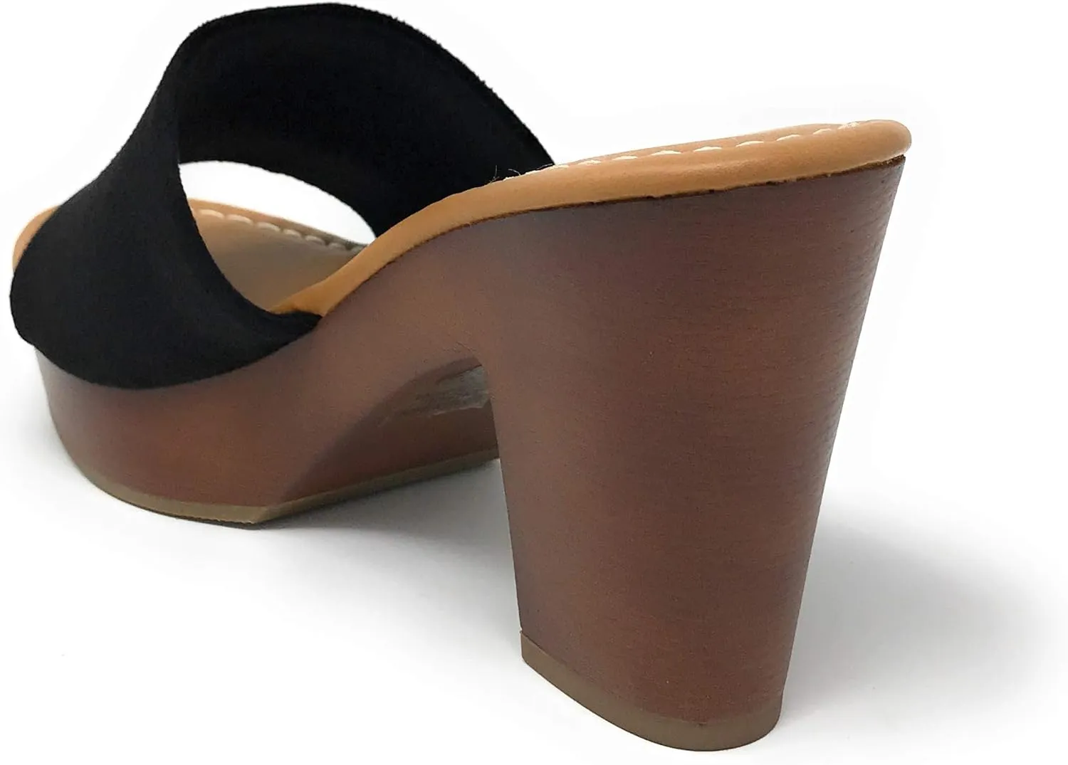 Soda Womens Sunkist Slip On Heeled Platform Sandal