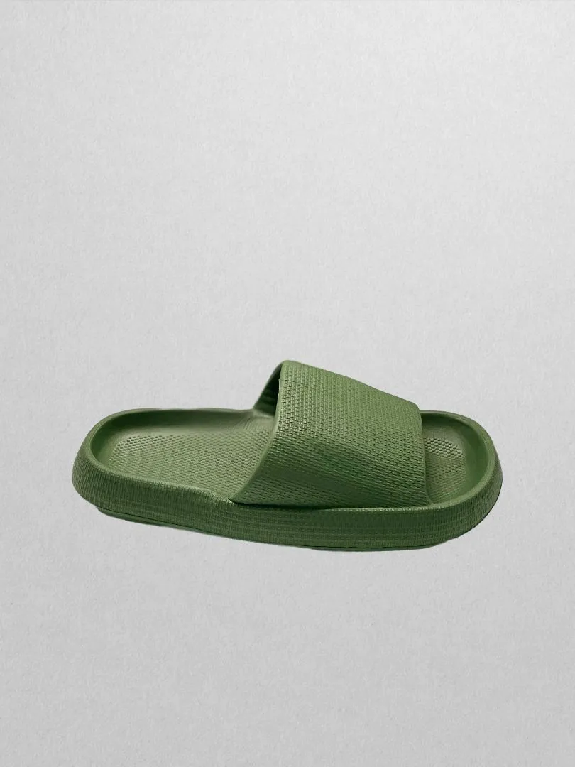 Soft Slide Green Cloud Slipper Sandal