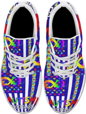 Sonzj-II Autism Shoes for Men Women Running Sneakers Breathable Casual Sport Tennis Shoes Gift for Him Her