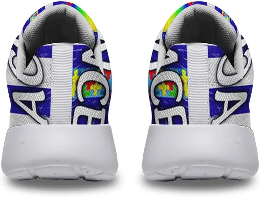 Sonzj-II Autism Shoes for Men Women Running Sneakers Breathable Casual Sport Tennis Shoes Gift for Him Her
