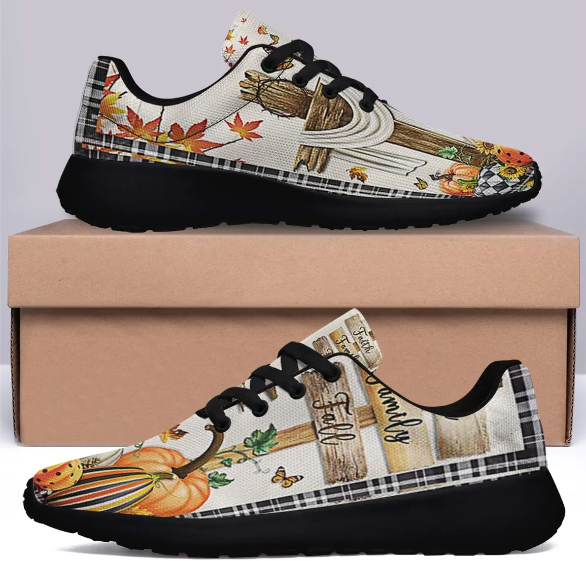 Sonzj-II Happy Thanksgiving Day Shoes for Men Women Lightweight Tennis Running Walking Sneakers