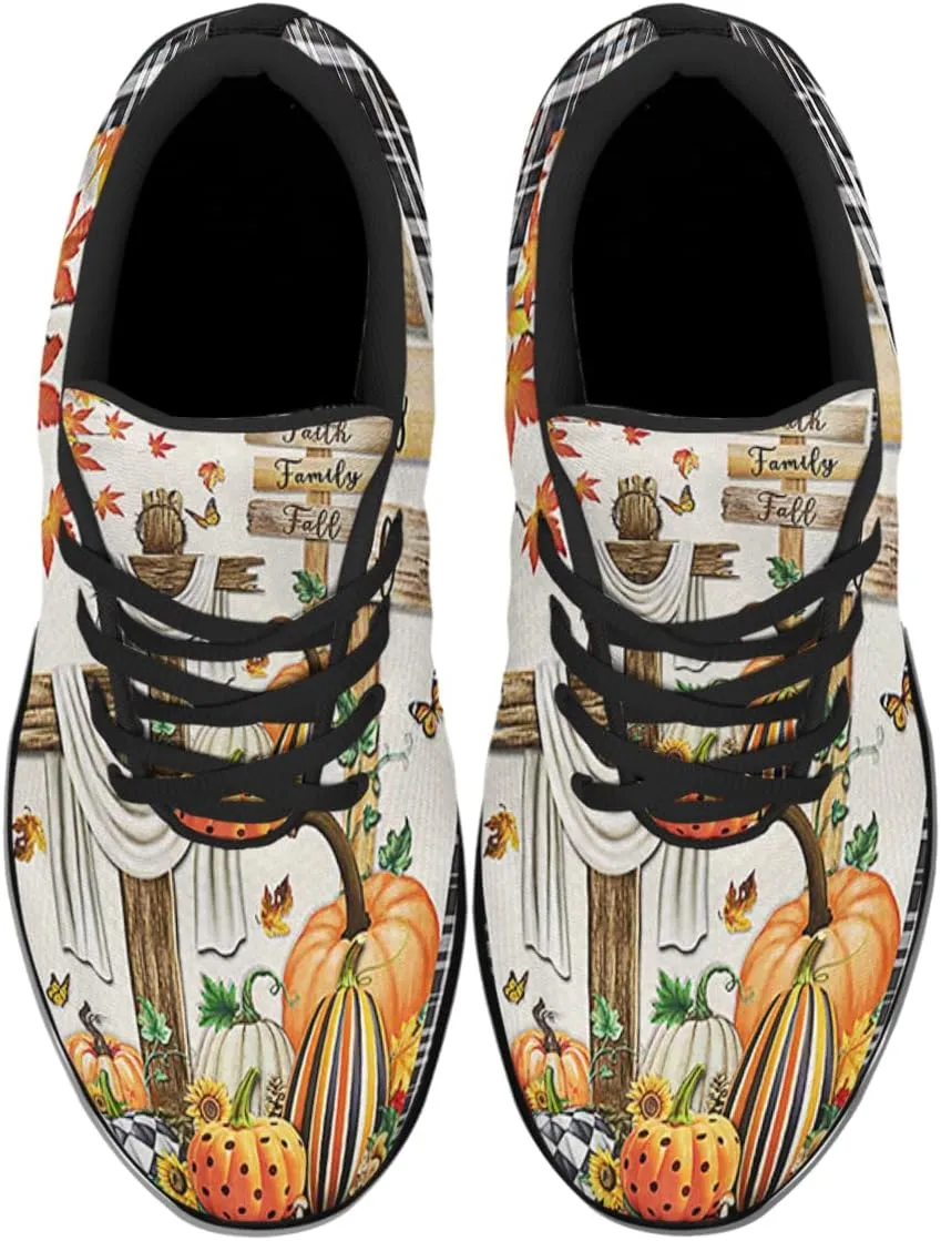 Sonzj-II Happy Thanksgiving Day Shoes for Men Women Lightweight Tennis Running Walking Sneakers