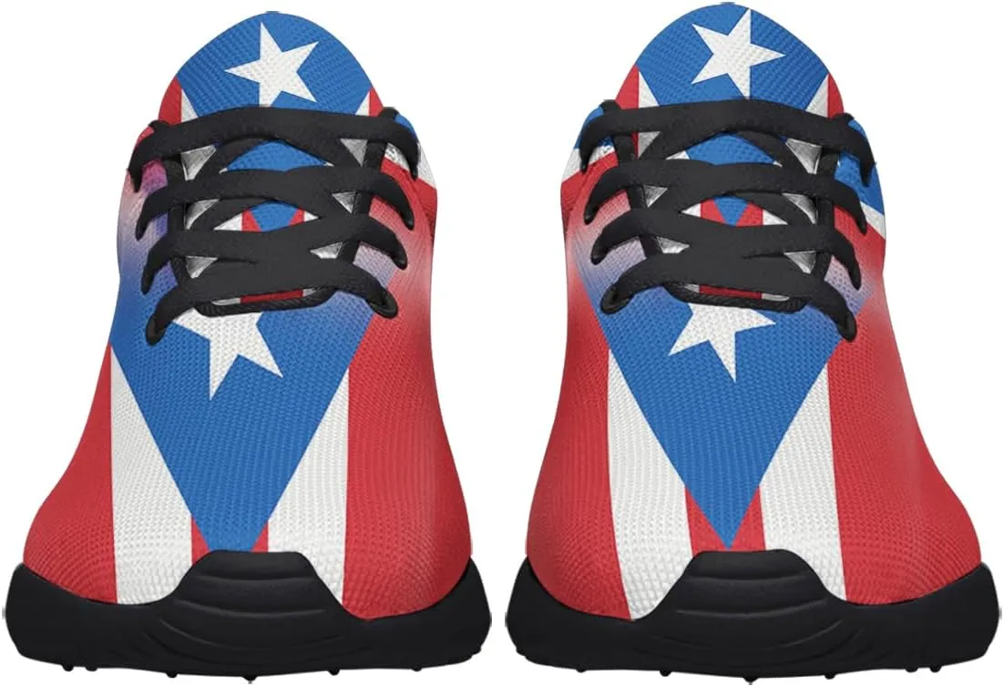 Sonzj-II Puerto Rico Shoes Mens Womens Running Shoes Athletic Casual Puerto Rico Flag Tennis Sneakers Gifts for Friends