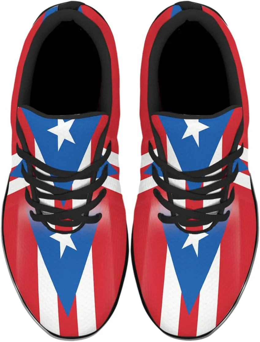 Sonzj-II Puerto Rico Shoes Mens Womens Running Shoes Athletic Casual Puerto Rico Flag Tennis Sneakers Gifts for Friends