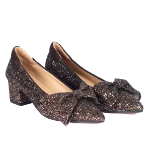 Sparkling glitter bow pump