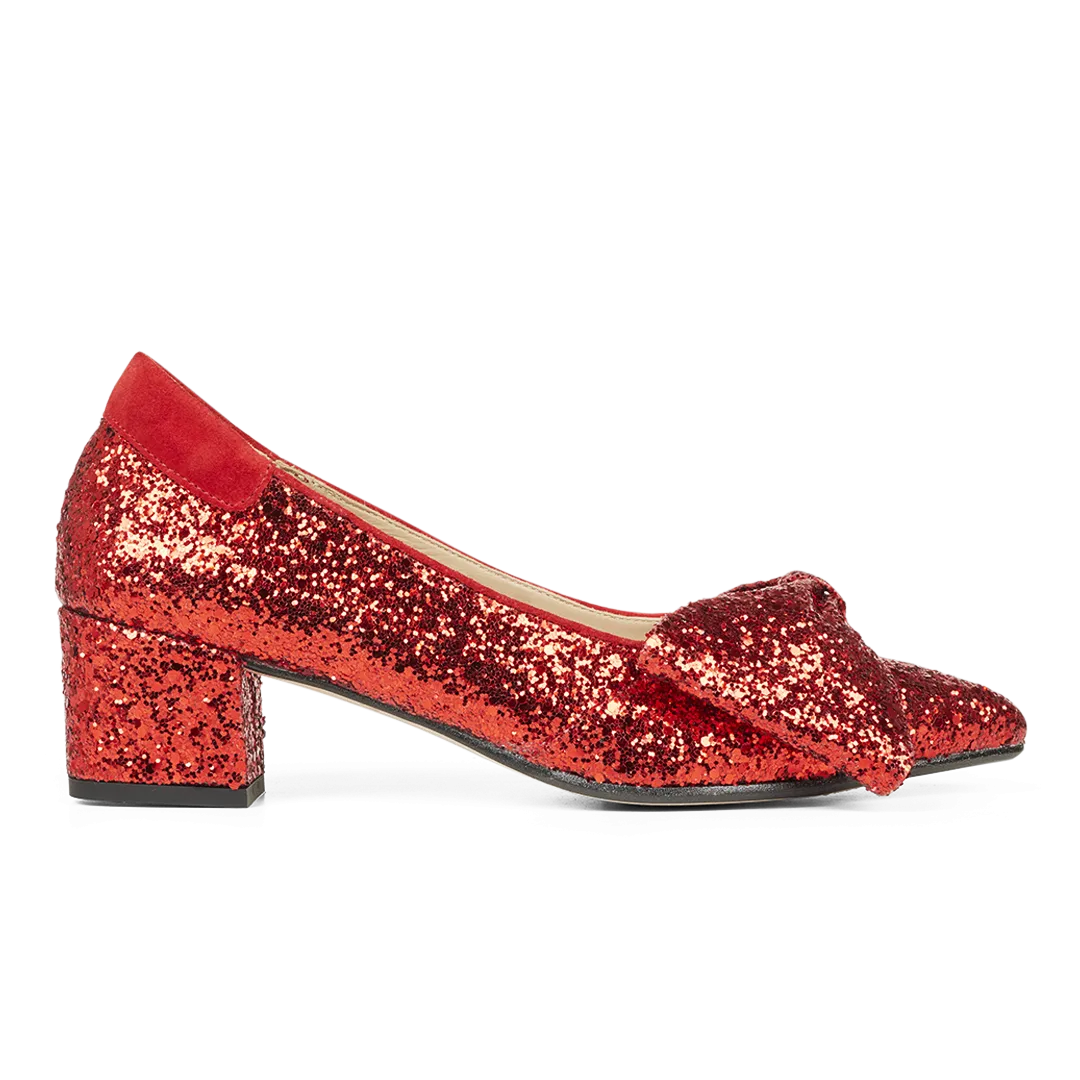 Sparkling glitter bow pump