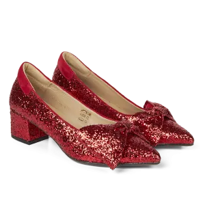 Sparkling glitter bow pump