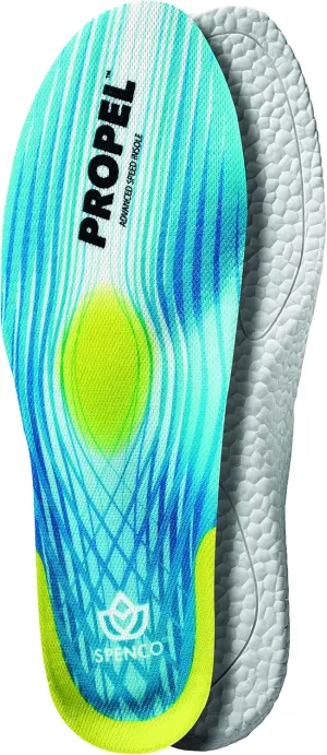 Spenco Propel Performance Shoe Insoles for Women and Men, Men's 8-9.5/Women's 9-10.5 Blue
